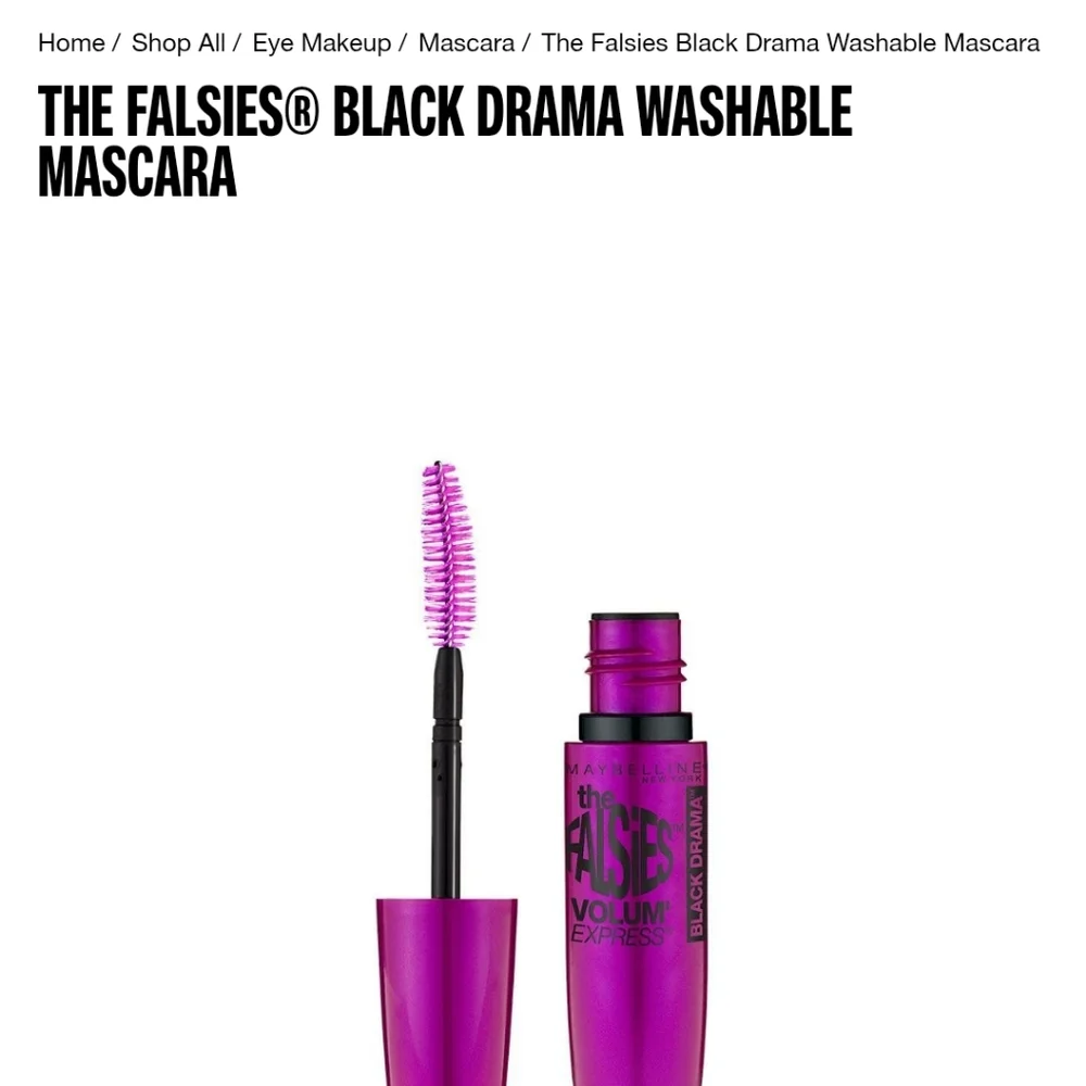 Maybelline Volum' Express the Falsies Mascara, 285 Black Drama